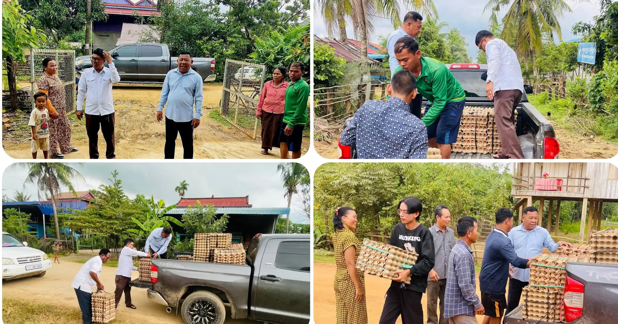 ពិធីសំណេះសំណាល និងនាំយកពងមាន់ជូនប្រជាពលរដ្ឋពិសា
