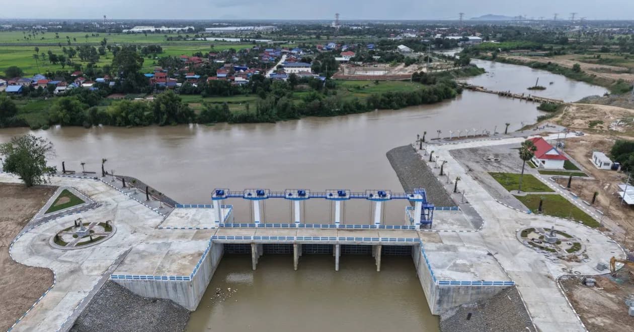 កម្រិតកម្ពស់ទឹកតាមខ្នងទំនប់នានាក្នុងខេត្តកំពង់ស្ពឺ