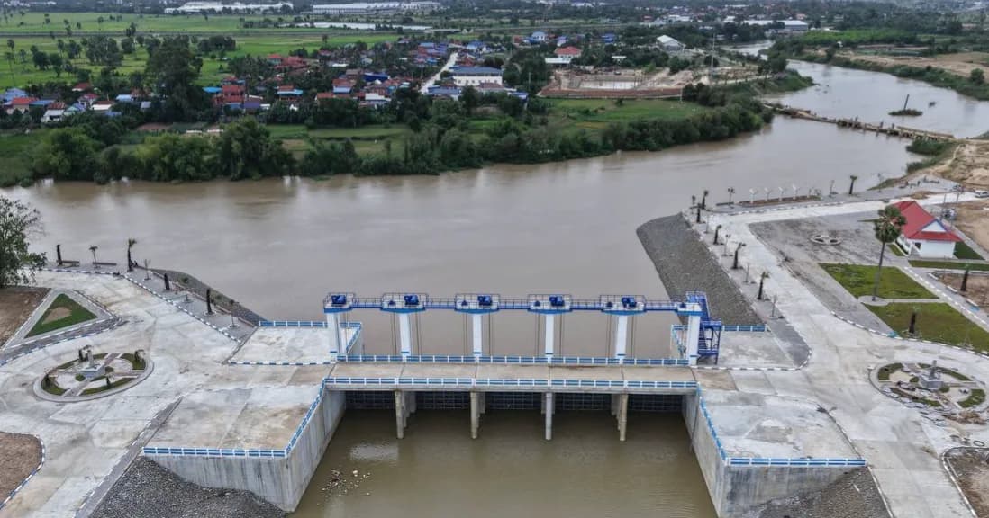 កម្រិតកម្ពស់ទឹកតាមខ្នងទំនប់នានាក្នុងខេត្តកំពង់ស្ពឺ