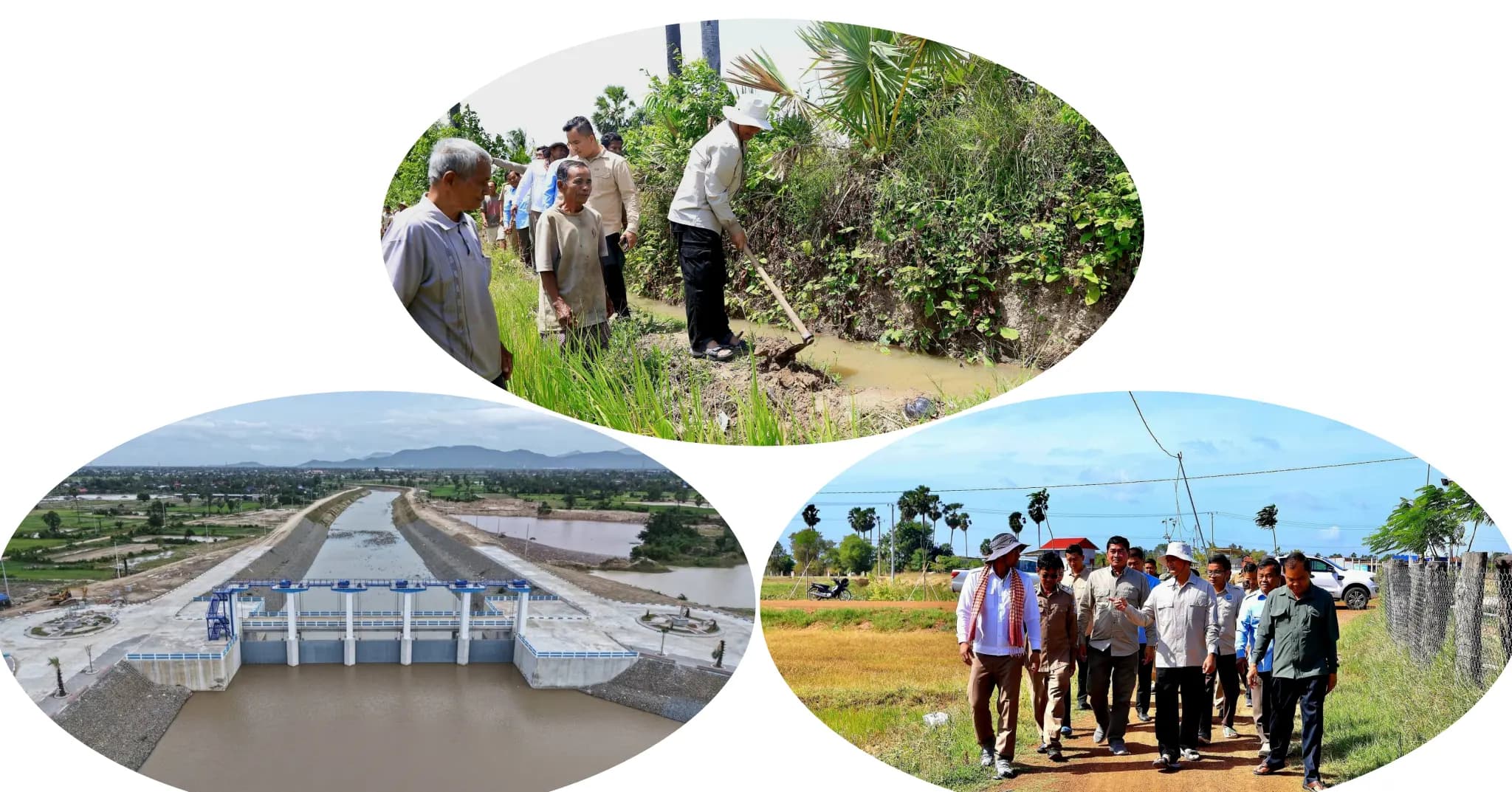 កម្រិតកម្ពស់ទឹកតាមខ្នងទំនប់នានាក្នុងខេត្តកំពង់ស្ពឺ