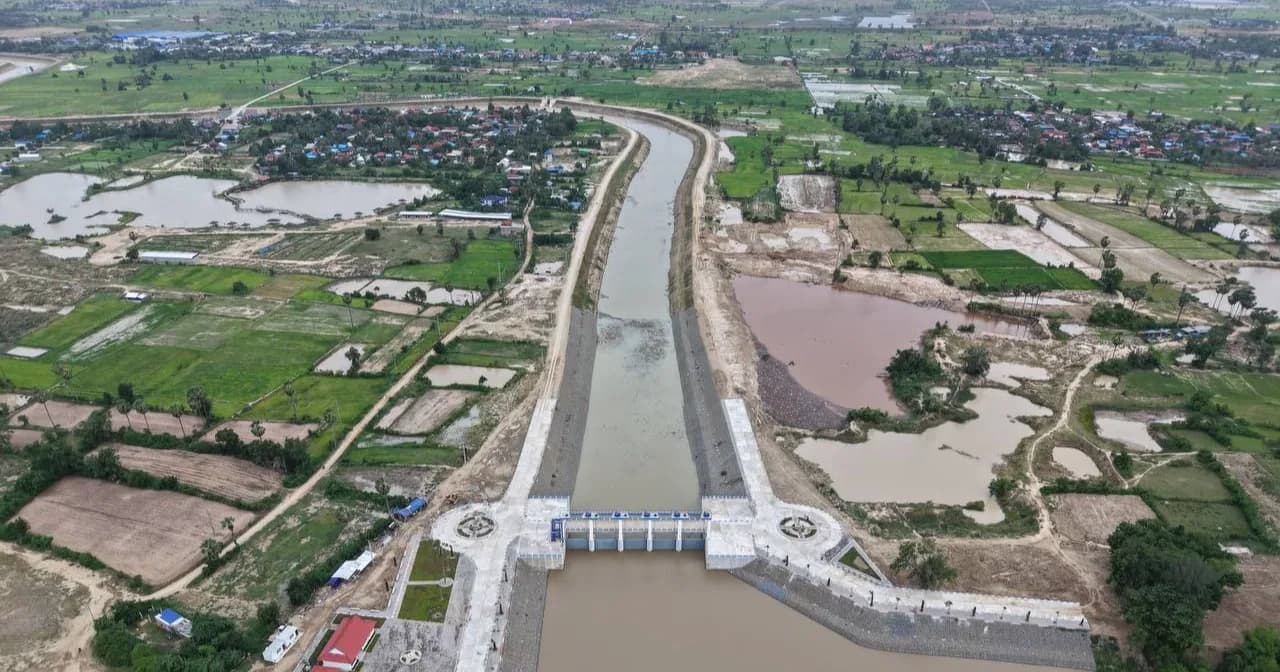កម្រិតកម្ពស់ទឹកតាមខ្នងទំនប់នានាក្នុងខេត្តកំពង់ស្ពឺ