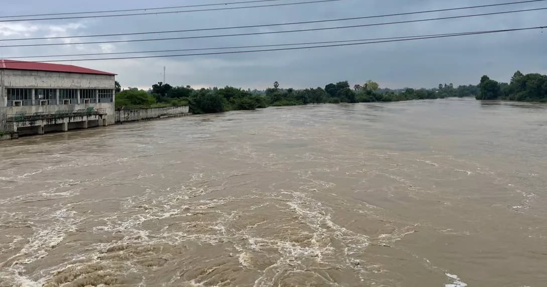 កម្រិតកម្ពស់ទឹកតាមខ្នងទំនប់នានាក្នុងខេត្តកំពង់ស្ពឺ
