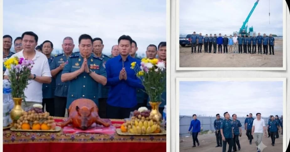 លោកឧត្តមសេនីយត្រី ម៉េង ស្រ៊ុន បានអញ្ជើញដឹកក្រុមការងារកងរាជអាវុធហត្ថខេត្តកំពង់ស្ពឺ រៀបចំក្នុងពិធីបុកគ្រិះអគារស្នាក់នៅសម្រាប់កម្លាំងអាវុធហត្ថបន្ថែមក្នុងបញ្ជាការដ្ឋានកងរាជអាវុធហត្ថខេត្តថ្មី....