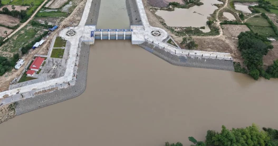 កម្រិតកម្ពស់ទឹកតាមខ្នងទំនប់នានាក្នុងខេត្តកំពង់ស្ពឺ